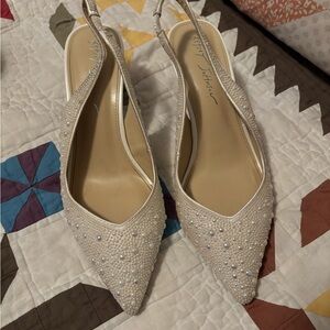 Betsey Johnson Pearl Embellished Heels